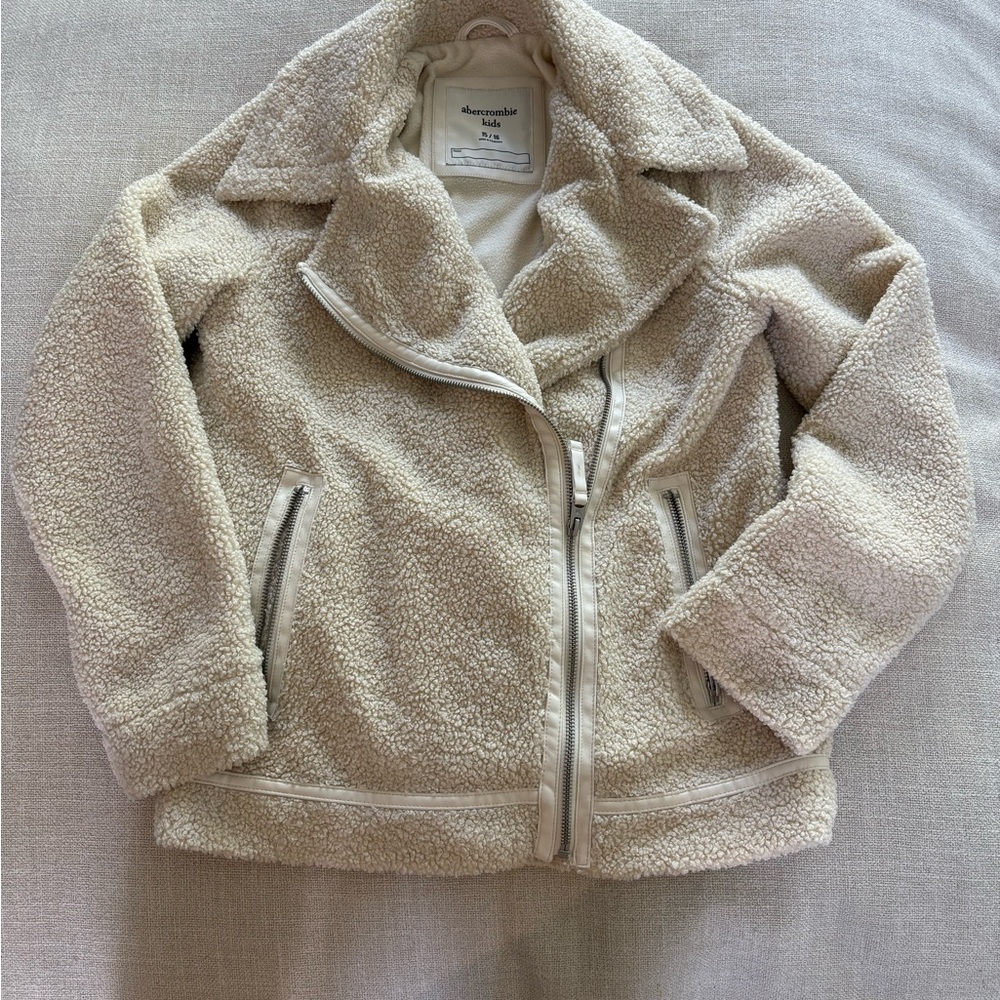 Abercrombie Kids Cream Sherpa Jacket